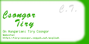 csongor tiry business card